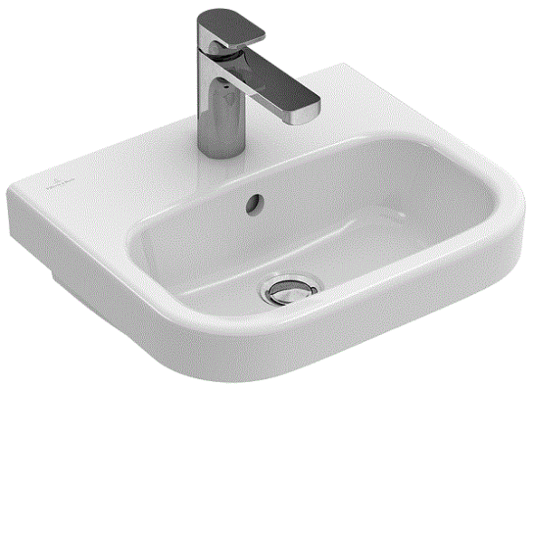 Villeroy&amp;Boch Раковина, Architectura, шг 600*470, отверстия для смесителя-1 сквозное, 2 промаркированных, цвет-альпийский белый 41886G01