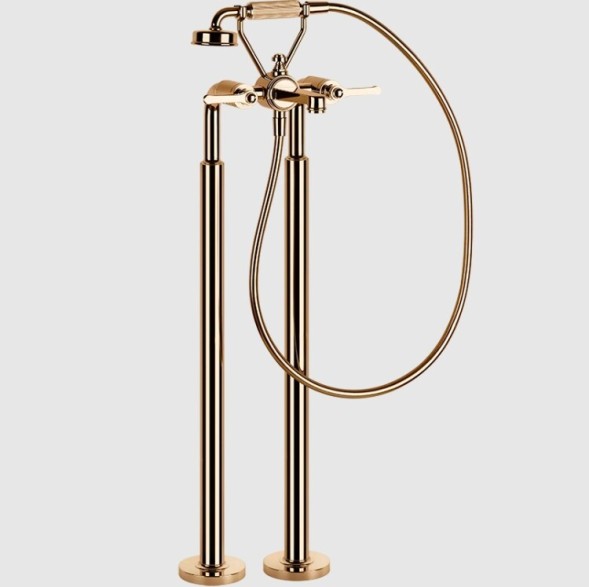 Gessi Смеситель для ванны и душа, VENTI20, напольный, цвет бронза теплая 65128#735