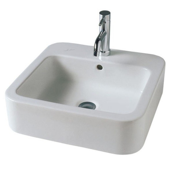 Раковина HATRIA HAPPY HOUR Y0M701 подвесная или накладная с одним отверстием с переливом цвет белый