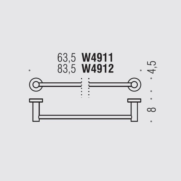 Полотенцедержатель COLOMBO DESIGN PLUS W4912 широкий цвет хром