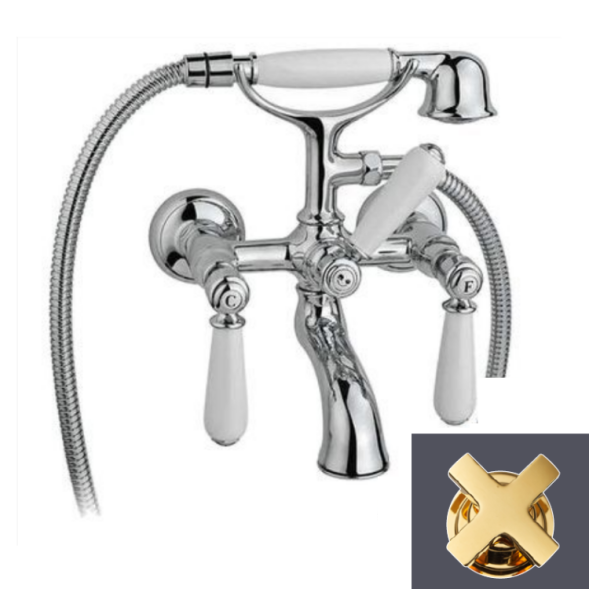 Nicolazzi Смеситель для ванны и душа P.Mont Blanc 1401 GO 78 цвет золото