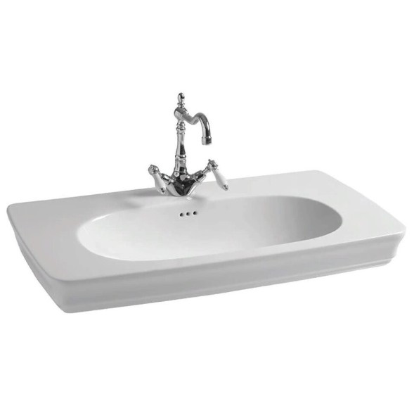 Раковина Artceram Civitas на консоль/ножки с одним отверстием цвет белый CIL002 01 00