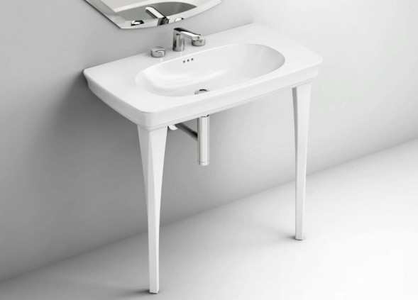 Раковина Artceram Civitas на консоль/ножки с одним отверстием цвет белый CIL002 01 00