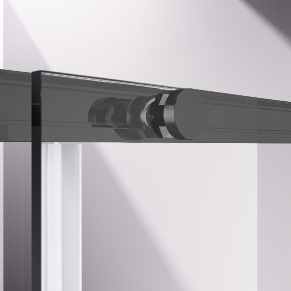 Vincea Душевая дверь Слим-Н (Slim-N) VDS-4SN140CLGM, 1400, вороненая сталь, стекло прозрачное