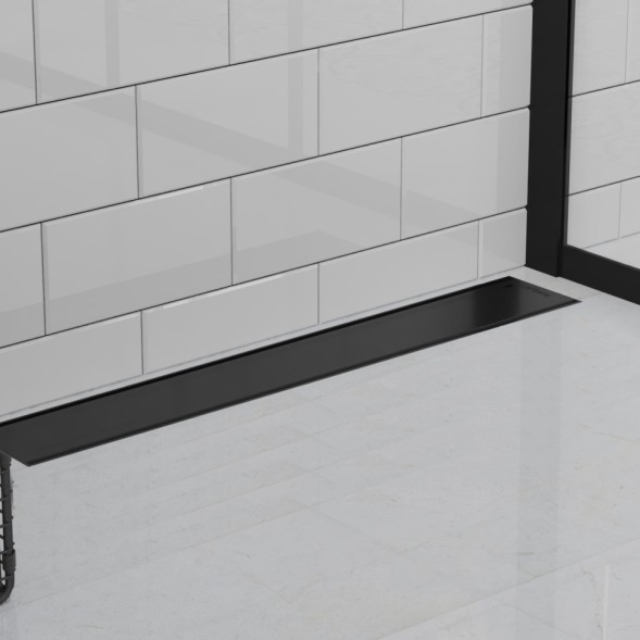 Paini Душевой лоток Klasik 650 мм D40, монтаж к стене, черный матовый