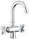 Emmevi Spirit New, двухвентильный смеситель для раковины (h30 см, поворотный излив 14 см), с донным клапаном, цвет брашированное золото 31003/ORS