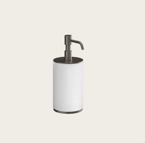 Gessi Дозатор для жидкого мыла, Anello, шгв 75*97*199, цвет дозатора#колбы Старинная латунь#белый