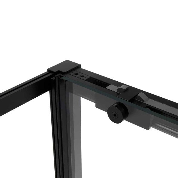 Vincea Душевой уголок Слим Софт (Slim Soft) VSR-1SS8015CLB, 1500*800, черный, стекло прозрачное