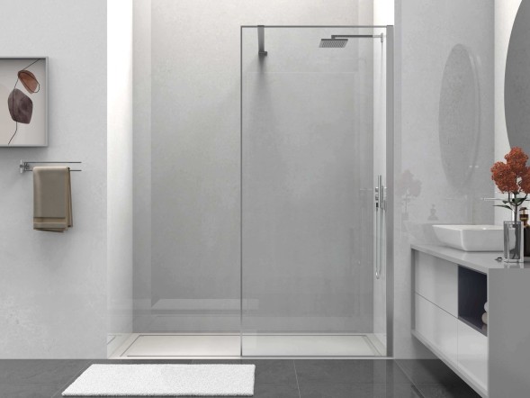 Vincea Душевая перегородка Волк-Ин (Walk-In) VSW-1HS100CL, 1000*2000, хром, стекло прозрачное