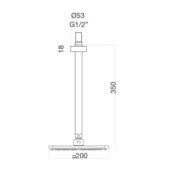 Верхний душ Webert AC0942740, белый