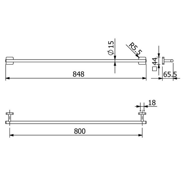 Держатель полотенца KLUDI VELA S 2596139 широкий 800 мм