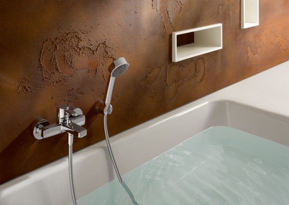 Смеситель KLUDI ZENTA 386700575 для ванны с изливом с подключением шланга