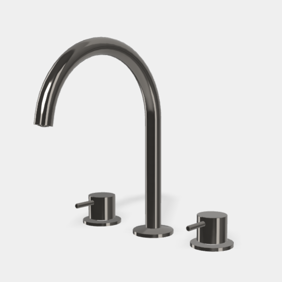 Смеситель для раковины, Fima Carlo Frattini, Spillo Up, цвет-чёрный хром F3161CN