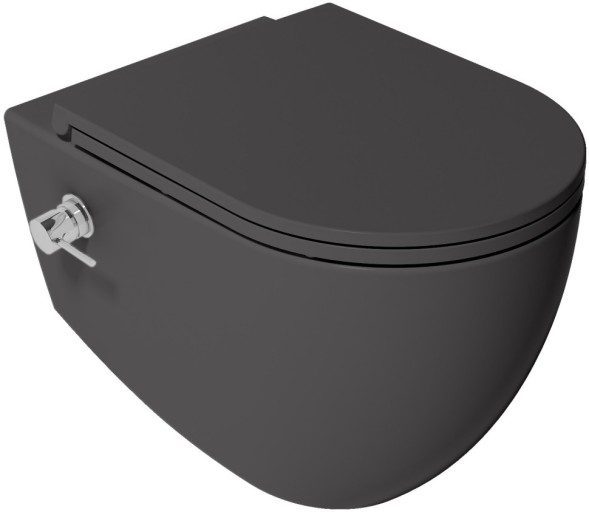 Унитаз ISVEA Infinity подвесной с функцией биде цвет антрацит матовый 10NFS1005I-2C