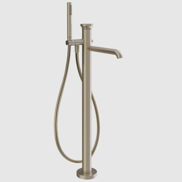 Gessi Смеситель для ванны и душа, Origini, напольный, цвет Никель матовый 66028#149