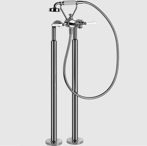 Gessi Смеситель для ванны и душа, VENTI20, напольный, цвет хром 65128#031