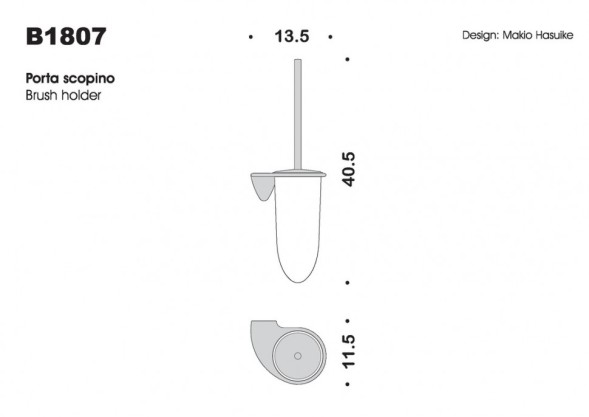 Ершик COLOMBO DESIGN KHALA B1807 настенный цвет хром