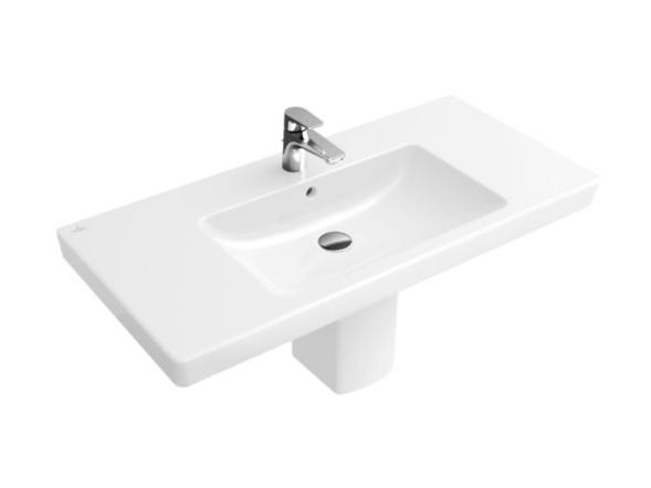 Villeroy&amp;Boch Раковина, Subway 2.0, шг 650*470, отверстия для смесителя-1 сквозное, 2 промаркированных, цвет-ярко-белый 7113FA01