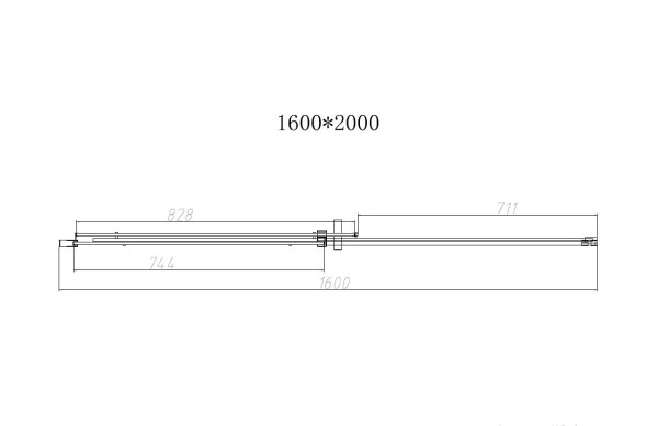 Vincea Душевая дверь Дайс (Dice) VDS-4D160CL, 1600, хром, стекло прозрачное