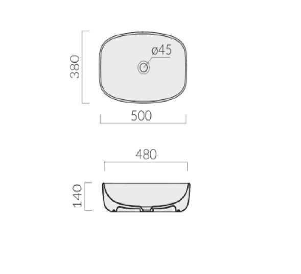 Раковина GALASSIA DREAM 7301ON накладная с одним отверстием без перелива цвет синий