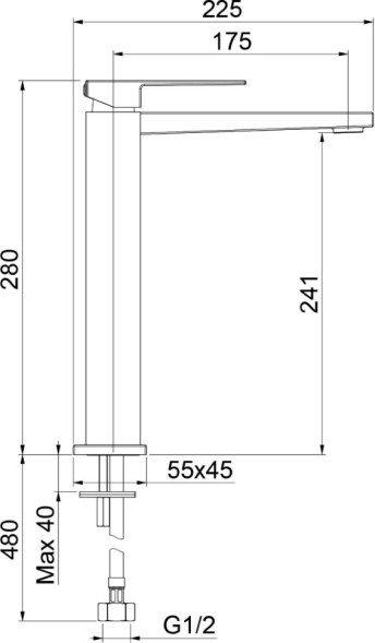 Смеситель для раковины Webert Pegaso PE830402794SSE. золото матовое