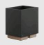 Gessi Стакан, Rettangolo, шгв 105*85*125, цвет брашированный никель#белый  20831#149