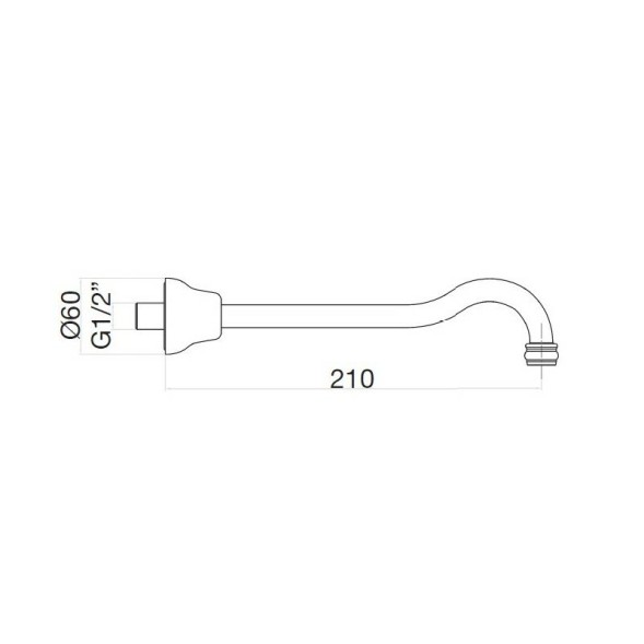 Излив Webert Armony AC0537060, медь