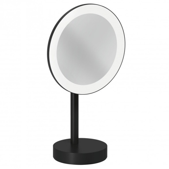 Зеркало косметическое KLUDI VELA R 5899539F настольное с подсветкой 3х кратное увеличение