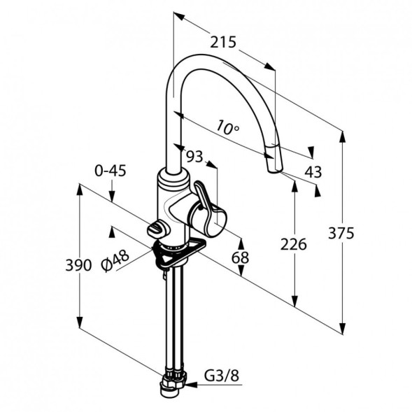 Смеситель KLUDI BINGO STAR 428360578 для кухни