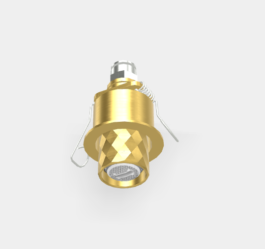 Микродуш, Fima Carlo Frattini, Waterdot, Texture X, скрытый с пружинным креплением, тип струи-ламинарная (Laminar), цвет-золото брашированное F3710XLOS