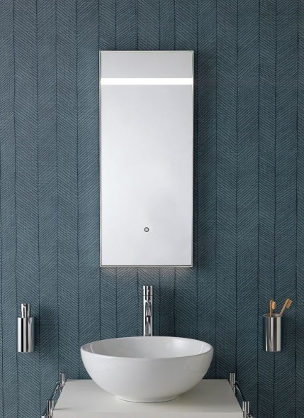 Stil Haus, прямоугольное зеркало 50х90 см с подсветкой и выключателем на полотне, цвет хром