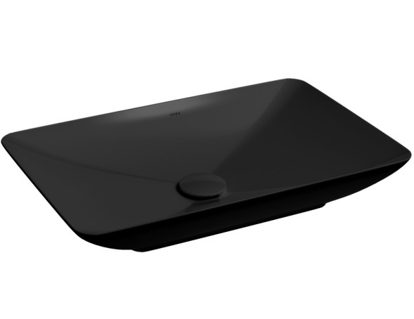 Раковина ISVEA SistemaY Clear накладная ШГВ 600*377*127 отверстия для смесителя отсутствуют цвет черный матовый 10SY50060-2N