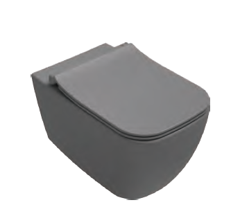 Унитаз ISVEA VEA Cubo подвесной ШГВ 338*510*400 цвет серый камень матовый 10VA02001-2V