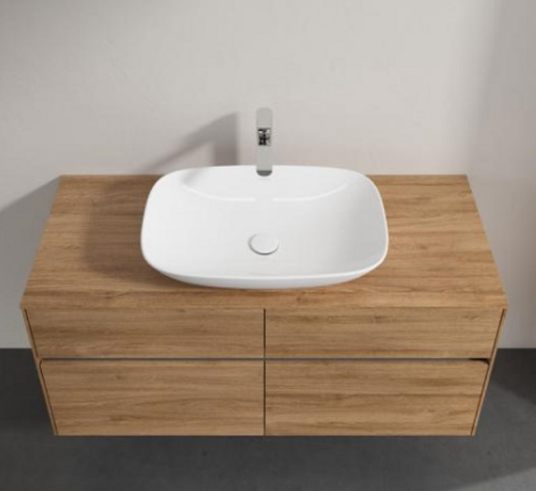 Villeroy&amp;Boch Раковина, Loop&amp;Friends, шгв 620*420*120, отверстия для смесителя-отсутствуют, CeramicPlus, цвет-камень белый 4A4801RW