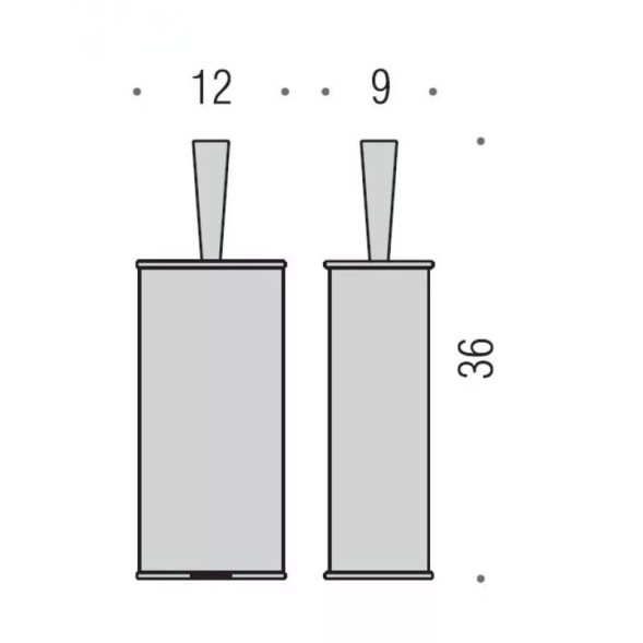 Ершик COLOMBO DESIGN KHALA B9405 напольный цвет хром