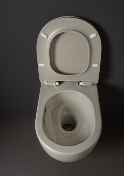 Унитаз Scarabeo GLAM подвесной безободковый цвет песочный матовый 5201/TW 52