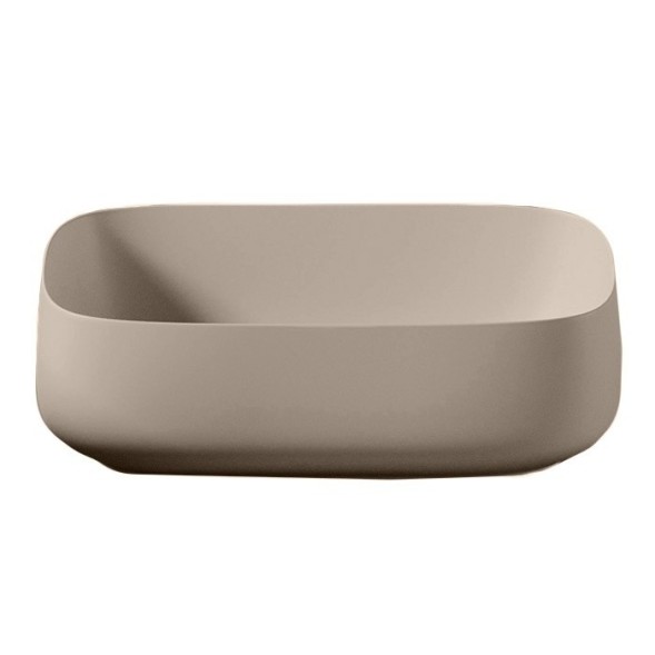 Раковина Artceram Cognac Quadro  накладная без отверстий  цвет Brown matera COL009 41 00