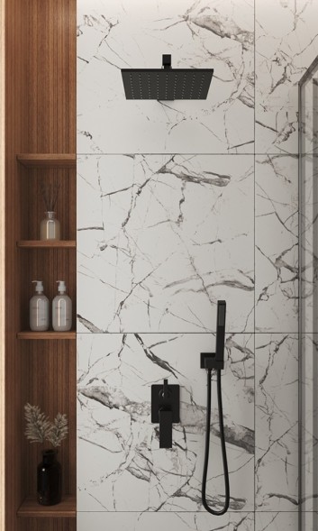 Paini 21PZ6911 Смеситель для ванны Грация встраиваемый, брашированный чёрный