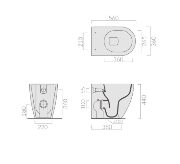 Унитаз GALASSIA Dream 7310 MT подвесной цвет белый матовый
