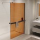 Vincea Душевая перегородка Волк-Ин (Walk-In) VSW-1HR100GSGM, 1000*2000, вороненая сталь, стекло янтарь
