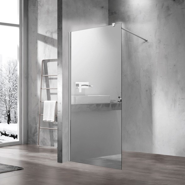 Vincea Душевая перегородка Волк-Ин (Walk-In) VSW-1H100MR, 1000*2000, хром, стекло зеркальное