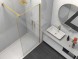 Vincea Душевая перегородка Волк-Ин (Walk-In) VSW-1HS100CLG, 1000*2000, брашированное золото, стекло прозрачное