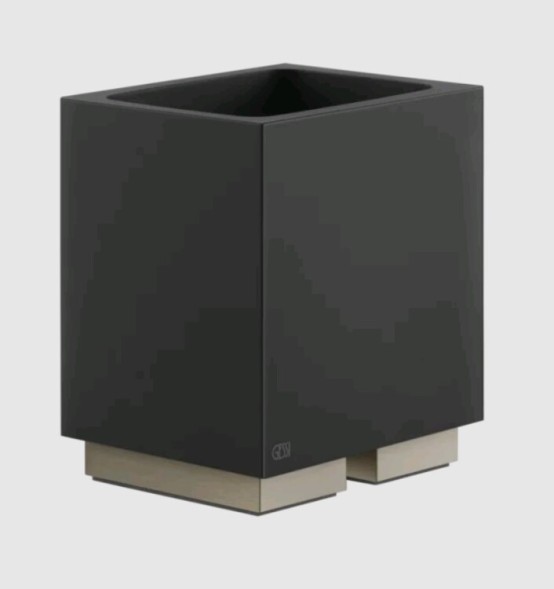Gessi Стакан, Rettangolo, шгв 105*85*125, цвет хром#черный  20832#031