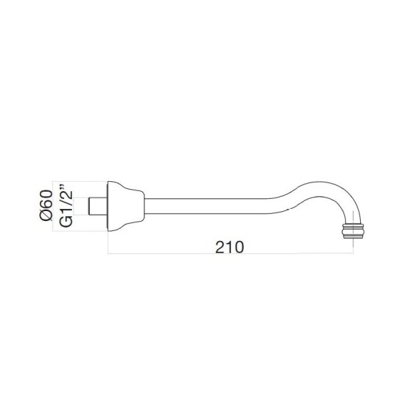 Излив Webert Armony AC0537065, бронза