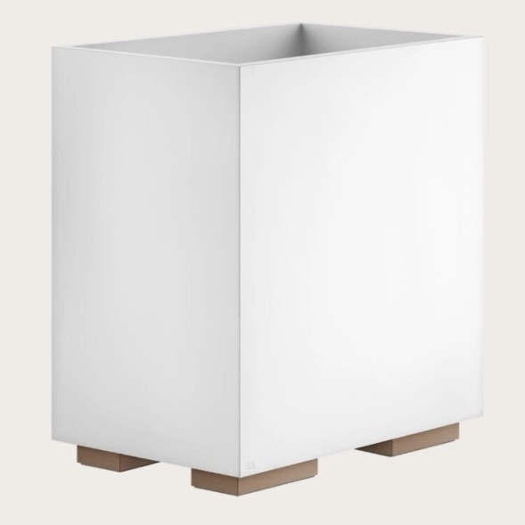 Gessi Корзина для бумаг, Rettangolo, шгв 250*170*257, цвет белая#медь брашированная  20990#708