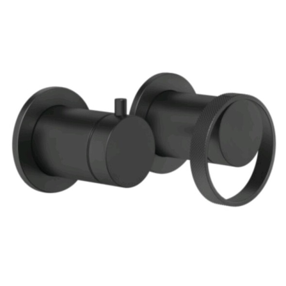 Gessi Смеситель для душа, Anello, на 2 потребителя, цвет черный матовый 63380#299