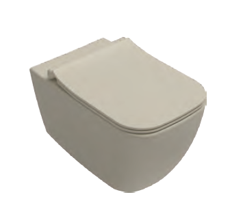 Унитаз ISVEA VEA Cubo подвесной ШГВ 338*510*400 цвет слоновая кость матовый 10VA02001-2K