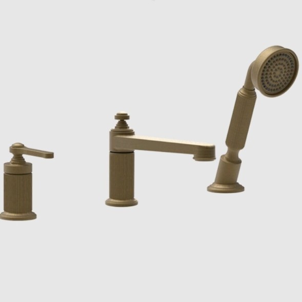 Gessi Смеситель для ванны и душа, VENTI20, цвет латунь состаренная 65037#713