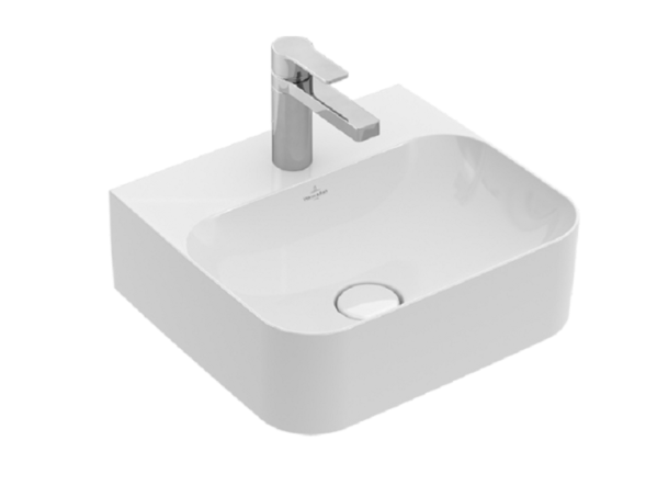 Villeroy&amp;Boch Раковина, Finion, шгв 430*390*105, отверстия для смесителя-1, CeramicPlus, цвет-камень белый 436443RW