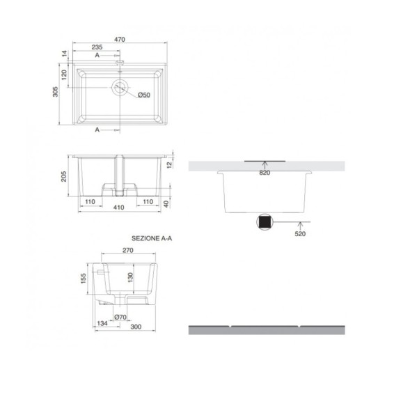 Раковина Scarabeo MIKY встраиваемая снизу с переливом без отверстий цвет белый с антибактериальным и грязеотталкивающим покрытием BIOKER 8090 BK